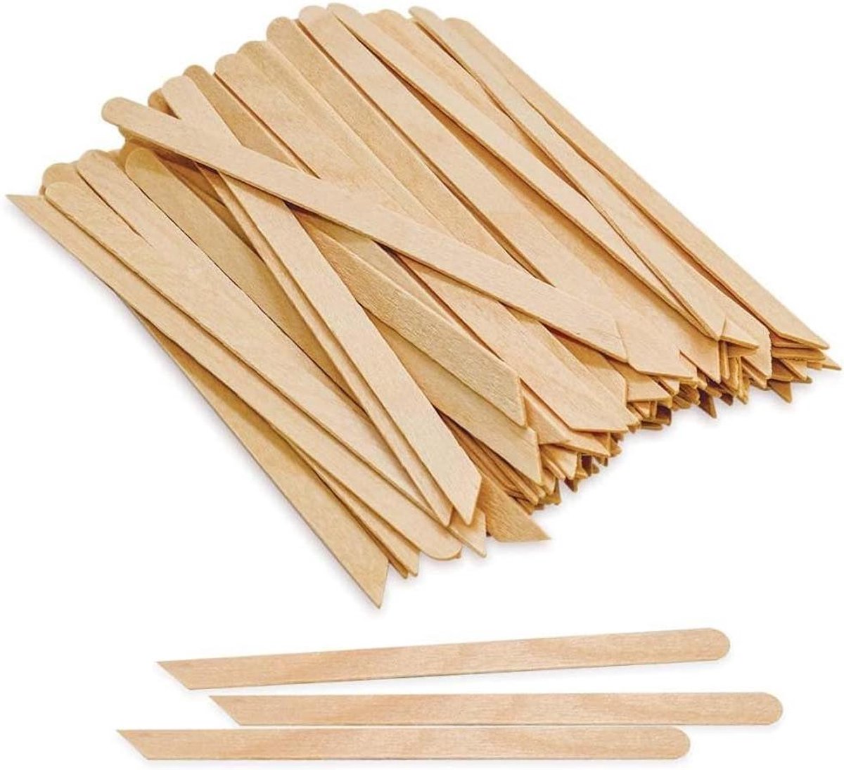 Houten Wax Sticks - Ontharingsspatels Applicator - Gevoelige Huid Behandelen - Dubbelzijdige Applicatie - 109 cm - Houtkleur