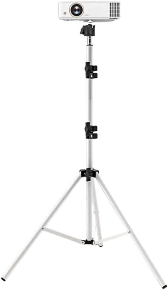 Projectorstandaard - Projectorhouder Statief - Thuisbioscoop - Universele Aanpassing - 54-170cm - Wit