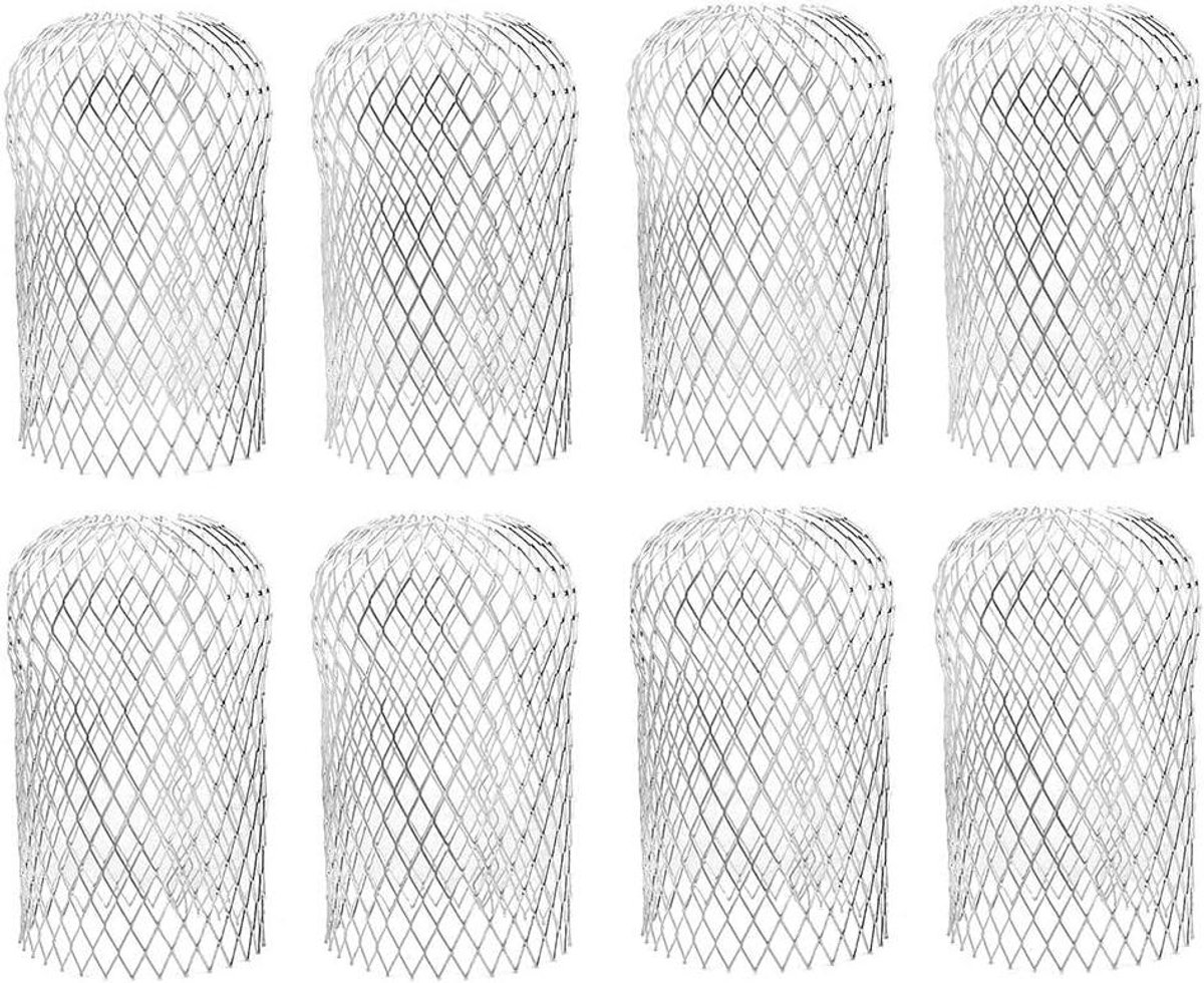 Dakgootbeschermers - Bladfilters Regenpijp - Dakgoot Schoonhouden - Aluminium Corrosiebestendig - 10 x 17 cm - Zilver