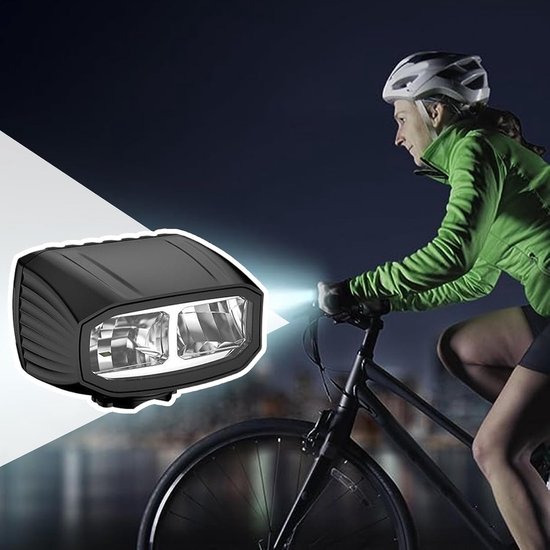 Fietslamp - Fietskoplamp Oplaadbaar - Veilig Fietsen - Waterdicht Met Dim En Grootlicht - 3200mAh - Zwart — afbeelding 4