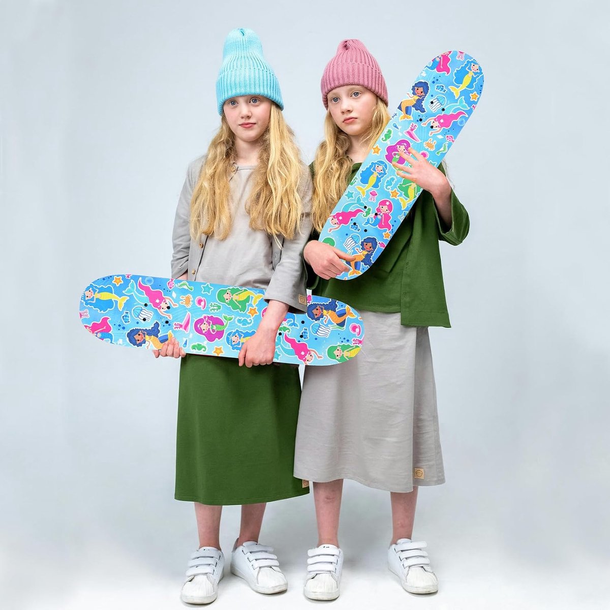 Skateboard - Skate board - Straat cruisen - 7-laags esdoorn dek - 90 x 20 cm - Kleurrijk