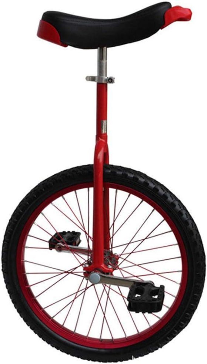Eenwieler - Unicycle Monowiel - Balans Oefenen - Verstelbaar Zadel - 16 inch - Rood