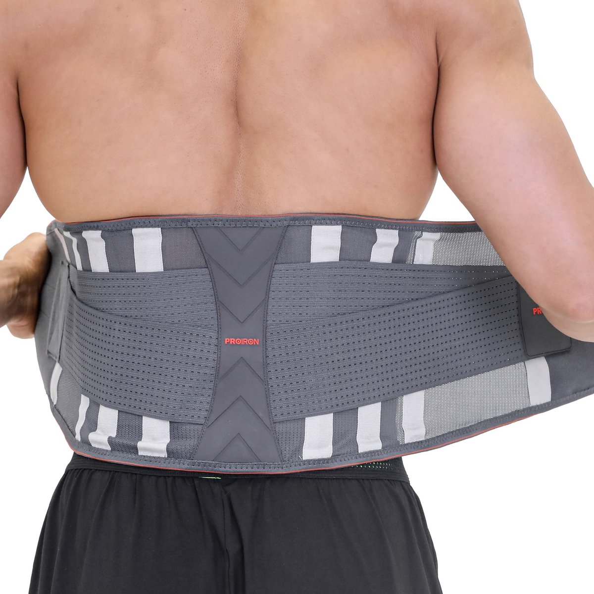 Dailygoods- Niergordel met 7 steunstaven - Lendensteun - Pijnverlichting - Verstelbare lendenriem - Ademend - Geschikt voor sport en reizen