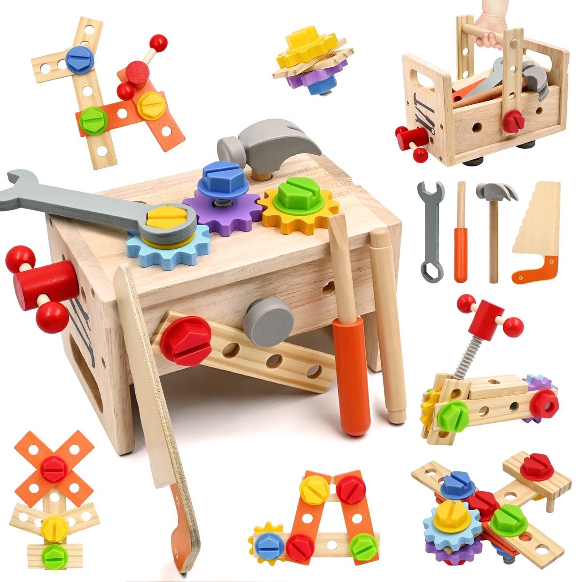 Dailygoods- Gereedschapset 29 Stuks - Speelgoed Gereedschap - Gereedschapskist - Kindvriendelijk - Hoogwaardig ABS-plastic - Creatief Speelgoed - Speelgoedgereedschap