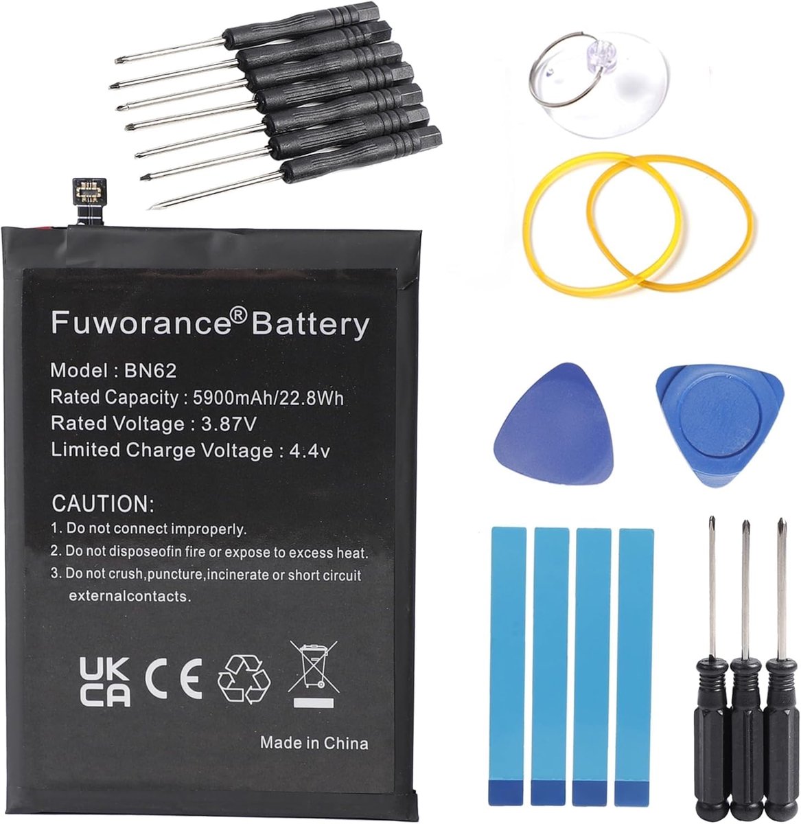 Dailygoods - 5900mAh BN62 Vervangbare Batterij voor Xiaomi Poco M3 en Redmi Note 9