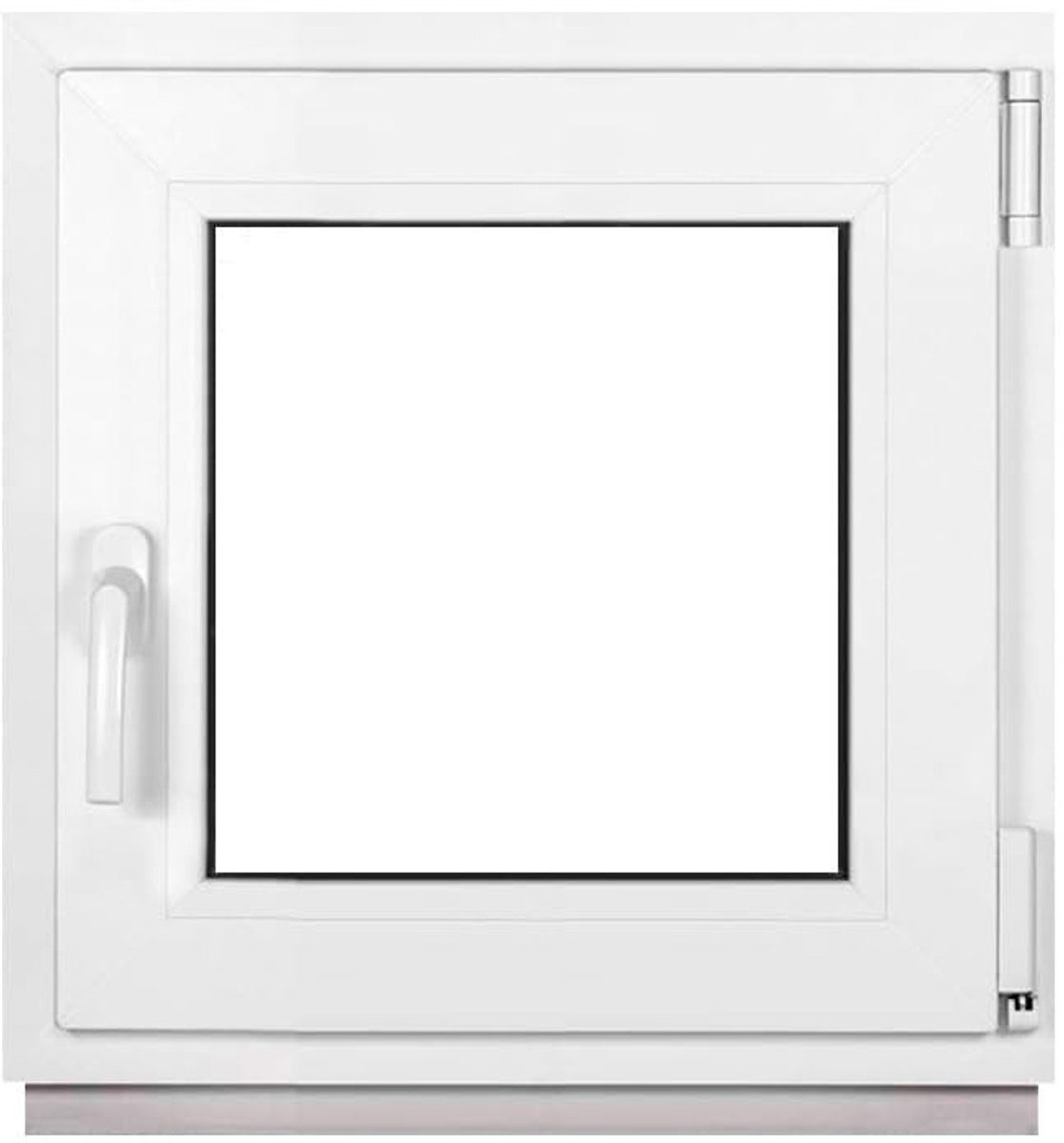 Dailygoods- Kelderraam Klein 50 x 50 cm - Draai/Kiep - 2-voudig 32 mm - Wit - Premium - Geschikt voor alle maten - Raam