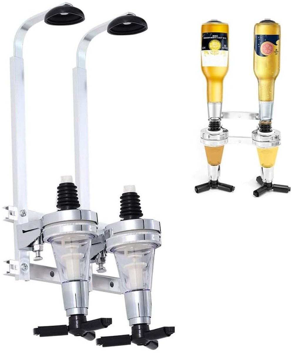 Dailygoods - Dispenser voor 2 flessen - Wandmontage Drinken Dispenser