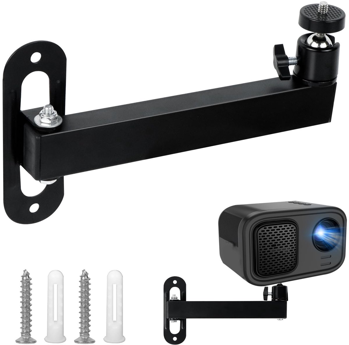 Dailygoods - Verstelbare Projector Wandbeugel met 360 Graden Rotatie