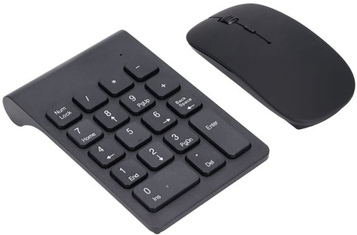 - Draadloze Muiscombinatie - 2,4 GHz - Plug-and-play - Draagbaar Formaat - Brede Compatibiliteit - 1200 Dpi - Geschikt voor Thuis en Kantoo..