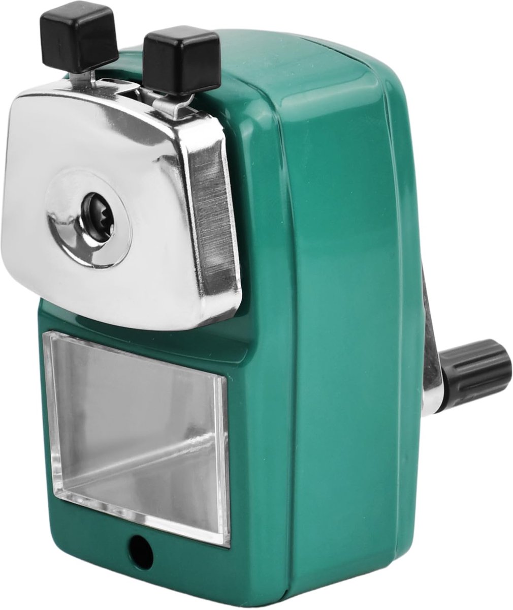 Dailygoods - Handmatige Potloodslijper met Crank voor Kinderen - Groen