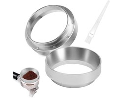 Dailygoods - 2 Stuks Koffie Dispenseerring 51 mm - Aluminium Espresso Funnel
