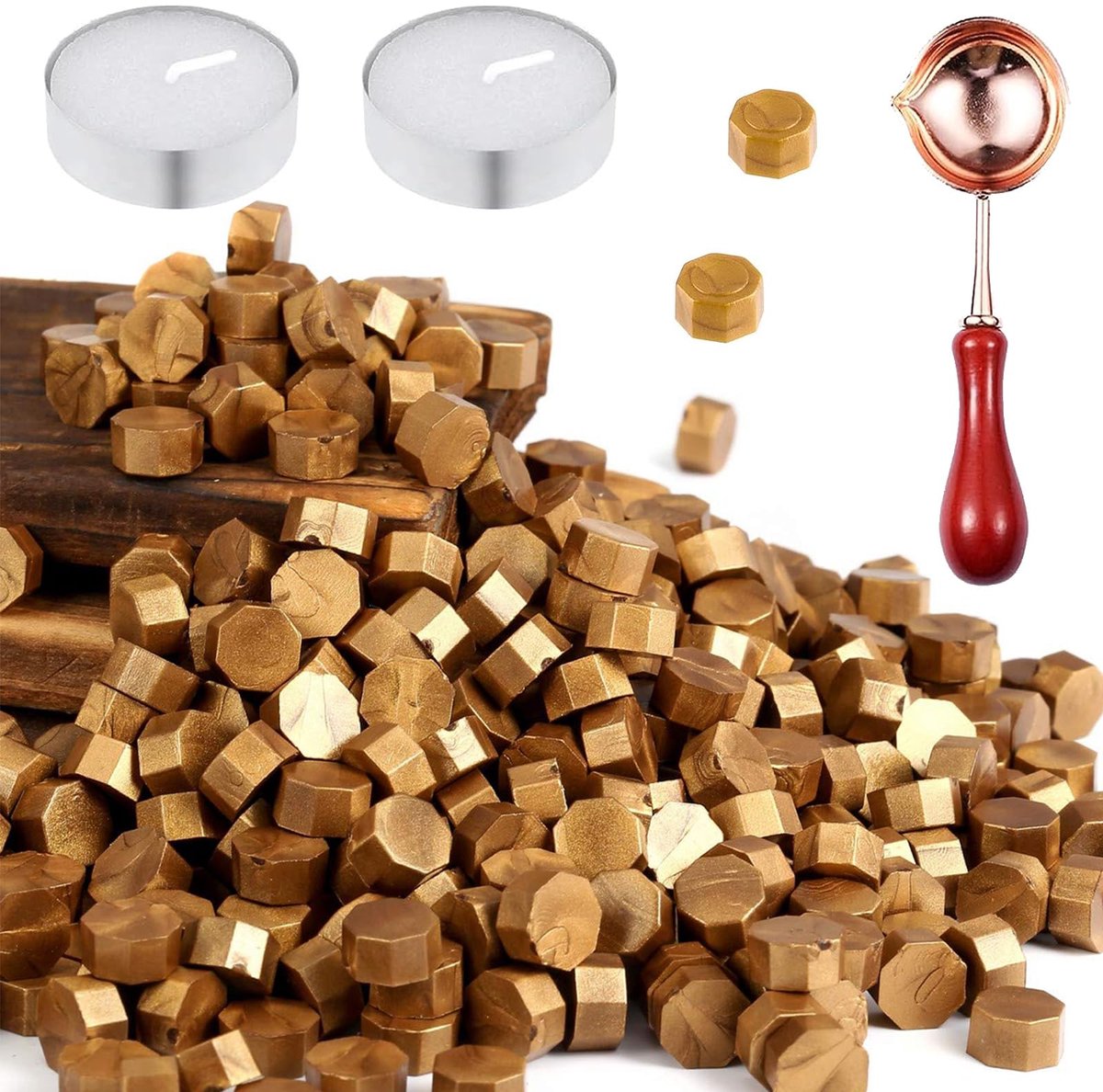Dailygoods - 400 Stuks Gouden Wax Seal Beads Set voor Cadeaus en Uitnodigingen