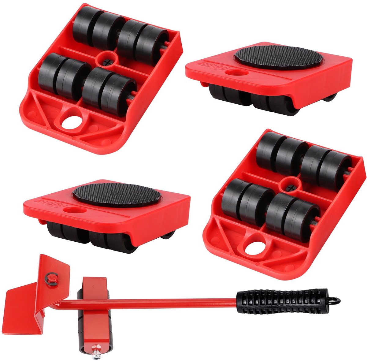 Dailygoods - 5 Stuks Meubelwielen - Verplaatsbare Wielen voor Zware Meubels