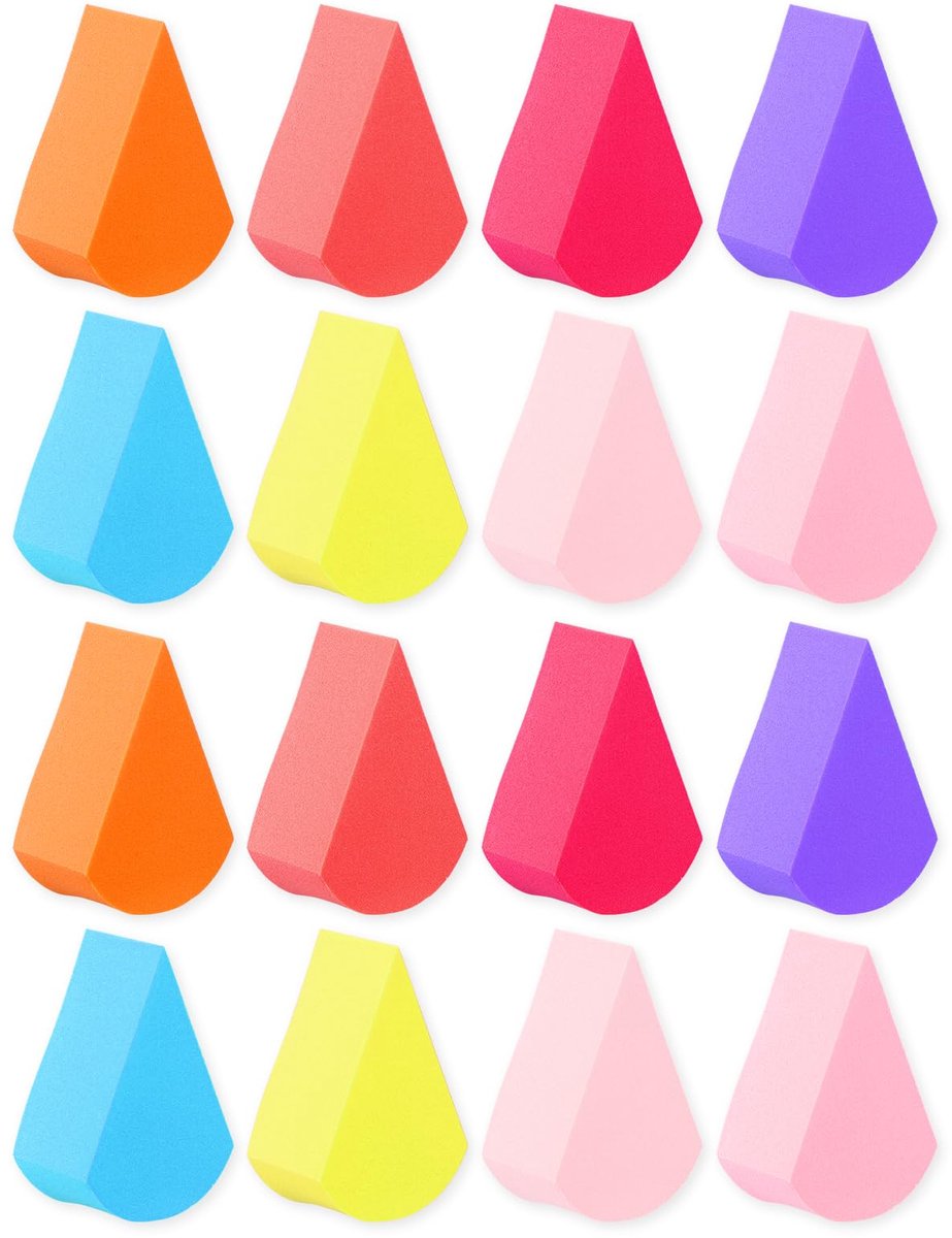 Dailygoods - 16 Stuks Make-up Sponskwasten Set voor Perfecte Blending