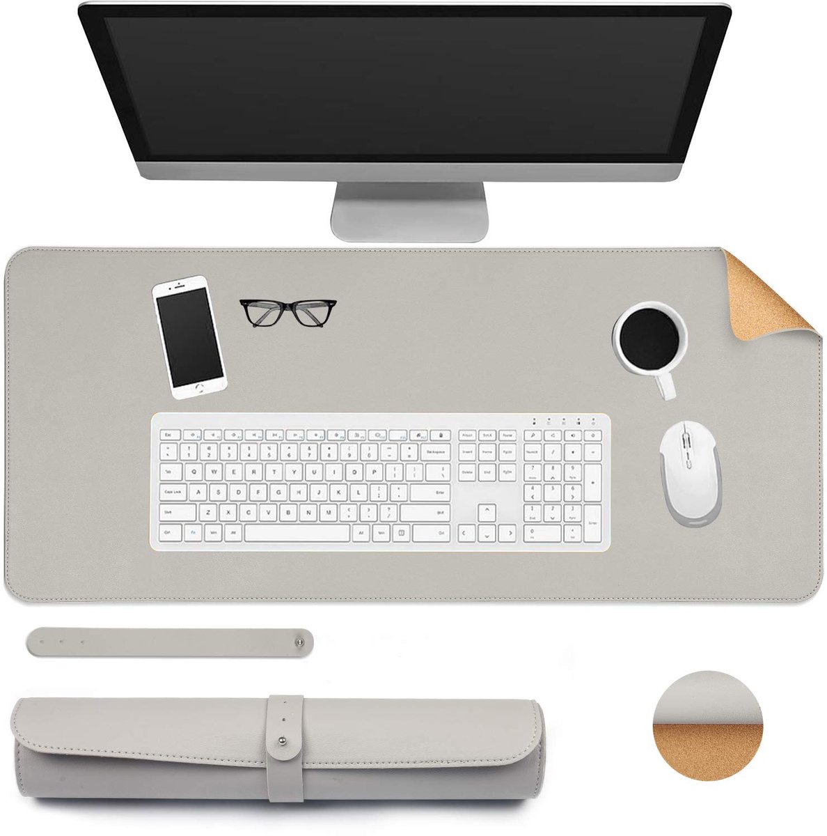Dailygoods - Dubbelzijdige Bureau Mat 70 x 30 cm - Waterdichte Muismat en Schrijfpad