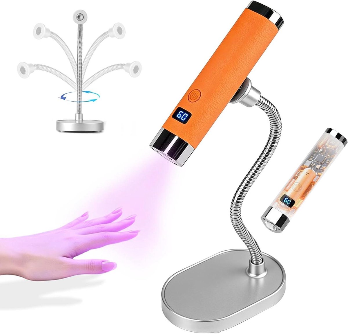 UV Nagellamp - Nageldroger Gel - Thuis Manicure - AI Sensor - 800 mAh Batterij - Wit