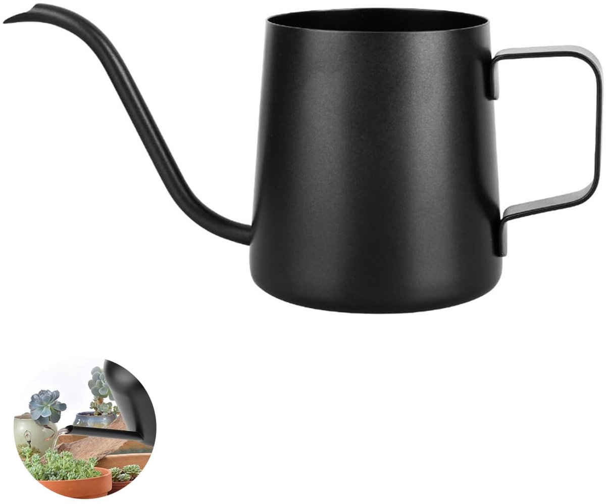 Dailygoods - Zwarte Gieter met Lange Tuit voor Binnenplanten - Ideaal voor Kleine Potplanten