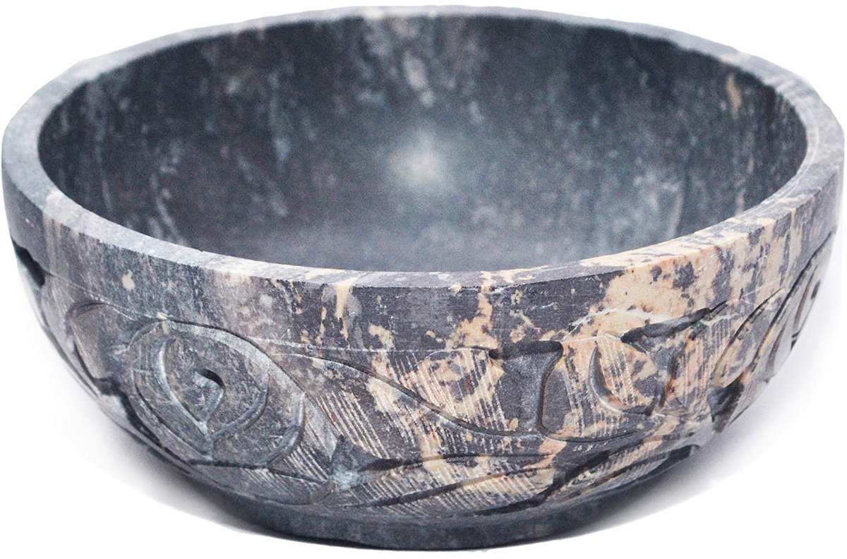 Dailygoods - Speksteen Scrying en Smudge Bowl - Spiritueel Ritueel Hulpmiddel