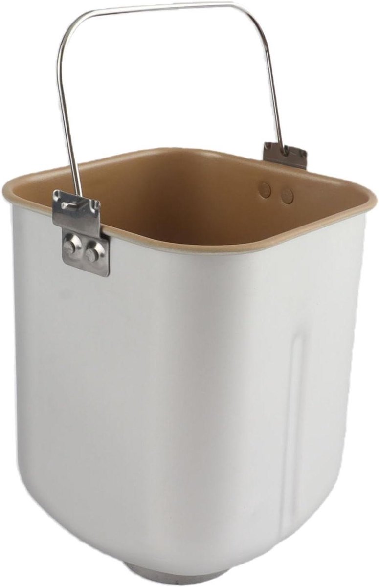Broodmachine Emmer - Broodbakpan Binnentank - Brood Bakken - Antiaanbaklaag - 14.3x14.3x19.4 cm - Grijs