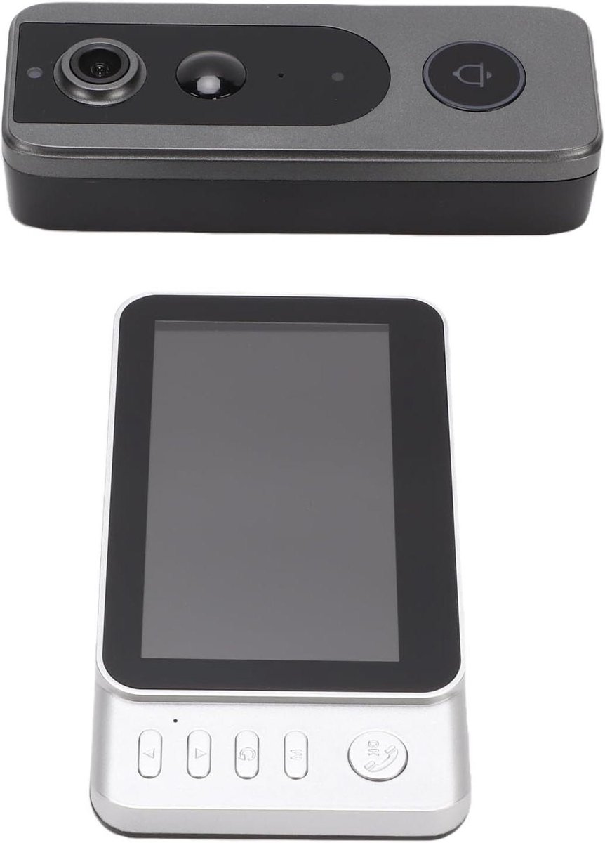 Draadloze Videodeurbel - Camera Deur - Veilige Toegang - 4.3 Inch Scherm - 16 x 11.6 x 6.5 cm - Zwart