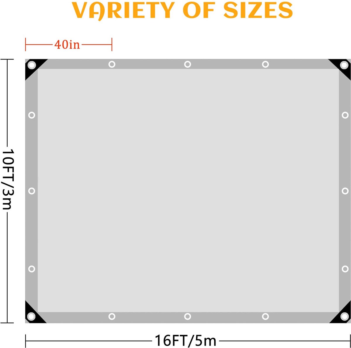 SnelShoppen - Waterdicht Afdekzeil 3x5m van Polyethyleen - UV-bestendig Dekzeil voor Vrachtwagen, Pergola, Broeikas, Tuin, Camping, Meubels - Zilverkl