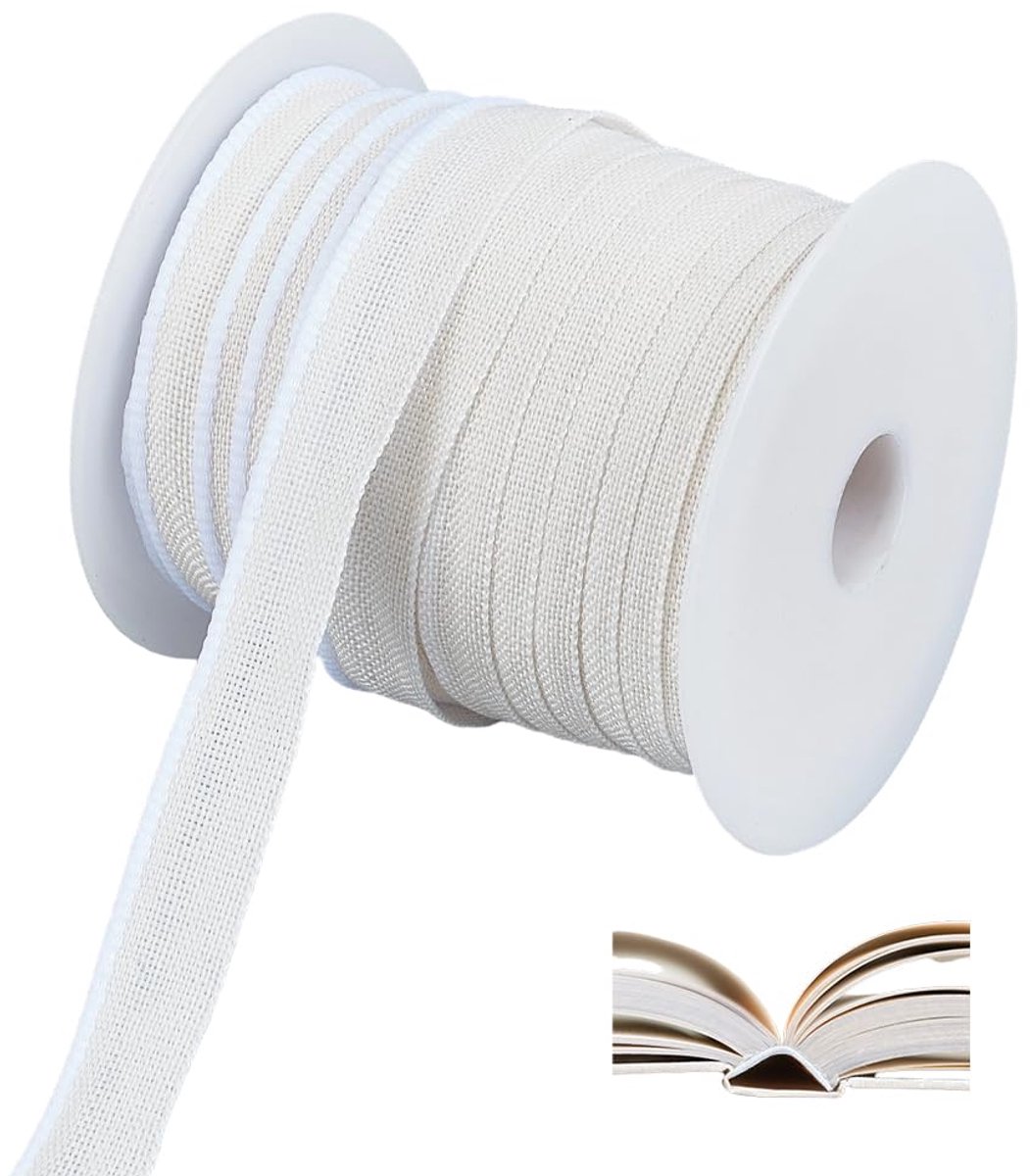 Dailygoods - 30 m Boekbindbanden - Polyesteren Boekbindmateriaal voor Decoratie en Herstel
