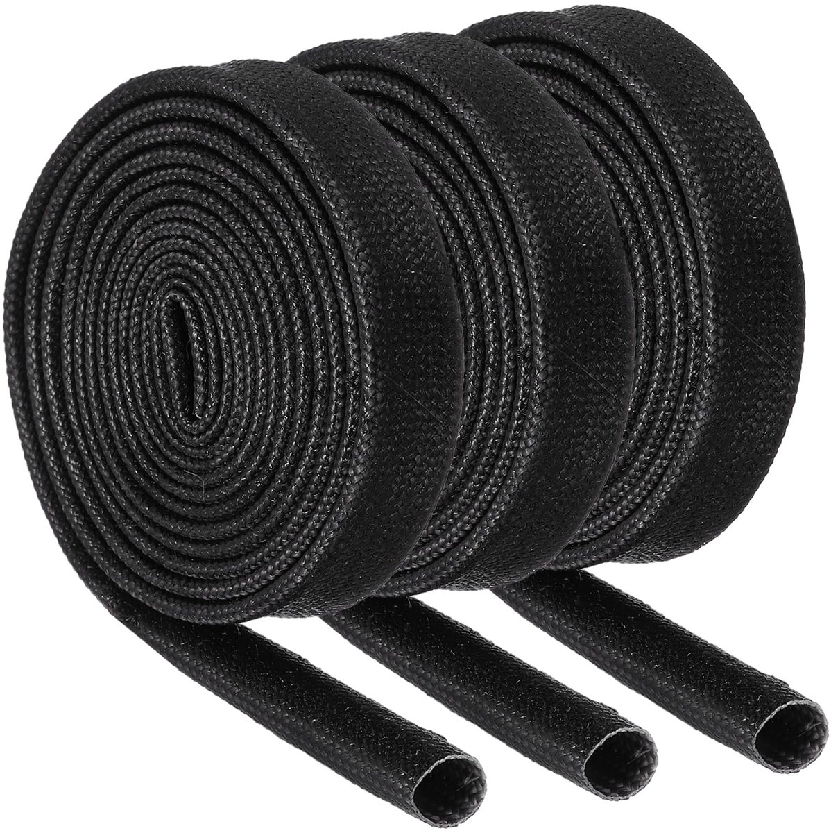 Dailygoods - 3-Pack 6 mm ID Kabelisolatie Covers - Zwart