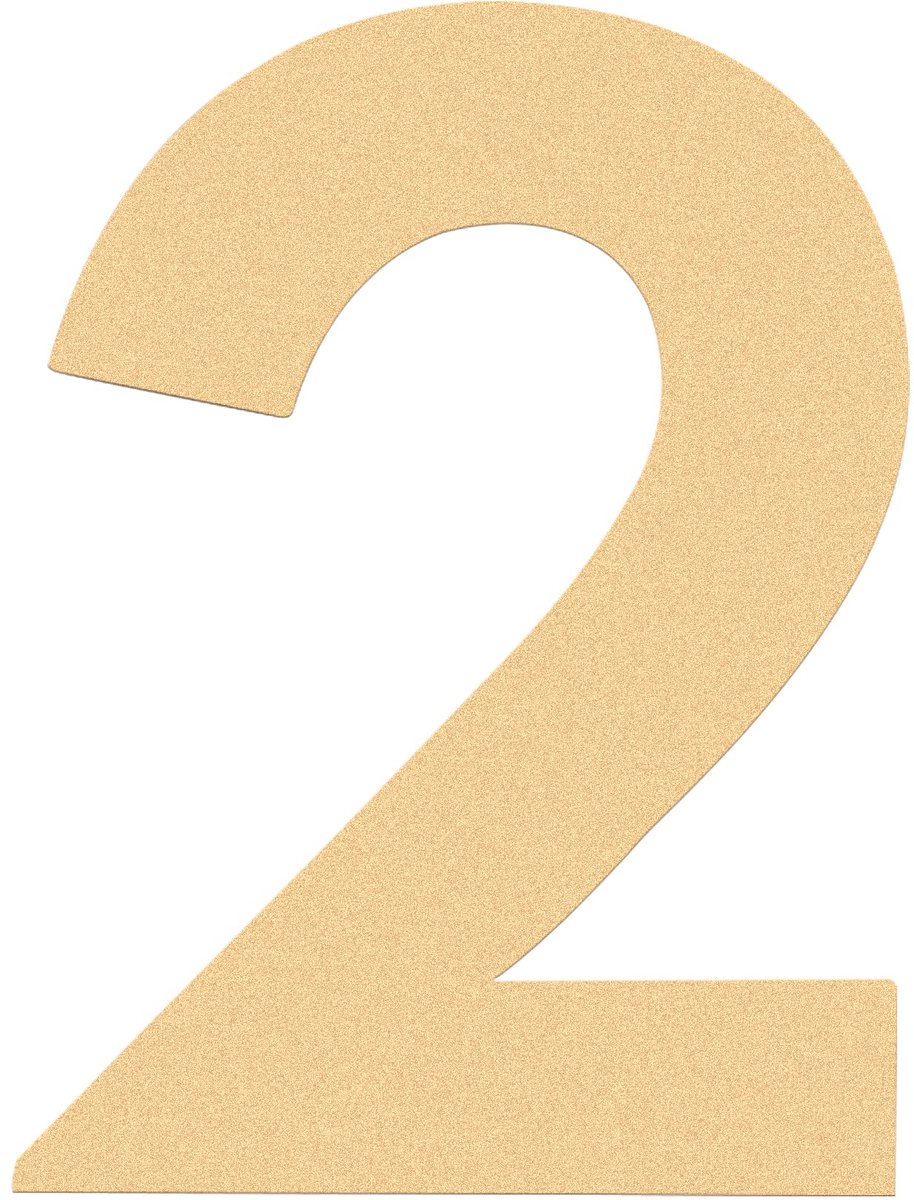 Dailygoods - Huisnummer 3 inch - Zelfklevende Letters Goud voor Appartementsdeuren