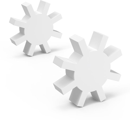 Magnetische Roerstaafjes - Roerstaafjes met Tandwiel - Vloeistoffen Mengen - PTFE Gecoat - 60mm x 7mm - Wit — afbeelding 5