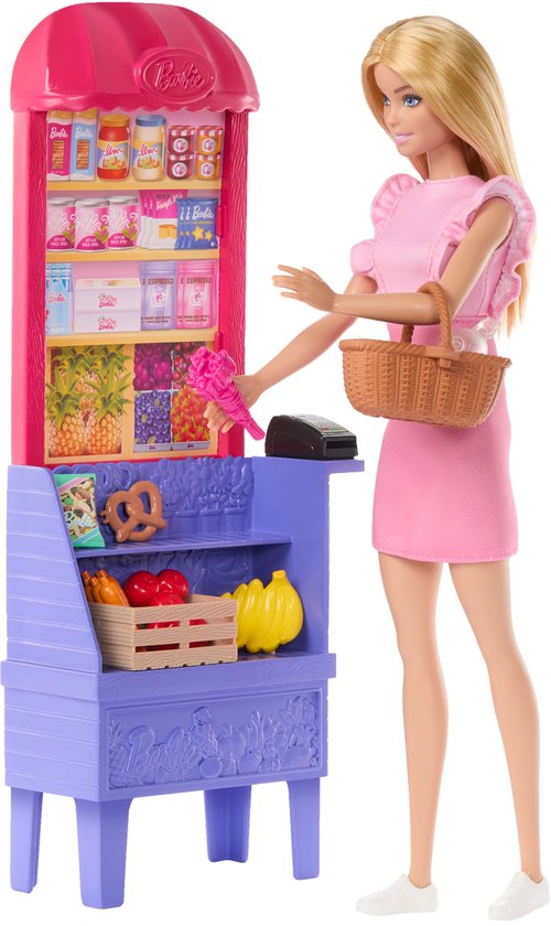 Barbie en Teresa Recept voor Vriendschap Kruidenierskraam - Barbiepop en Speelset van Mattel — afbeelding 2