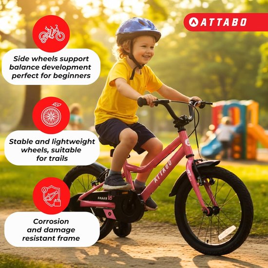 Kinderfiets - Loopfiets Meisjes - Leren Fietsen - Licht Aluminium Frame - 16 Inch - Roze — afbeelding 4
