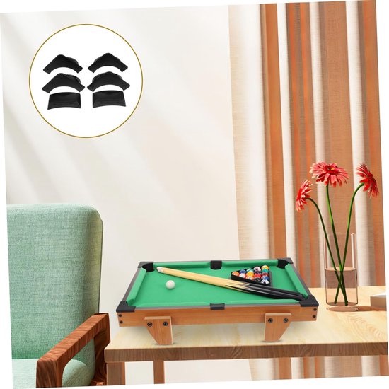 Pooltafel Zakken - Biljart Onderdelen - Kinder Vermaak - Veilig Plastic Materiaal - 7 x 7 x 4 cm - Zwart — afbeelding 2