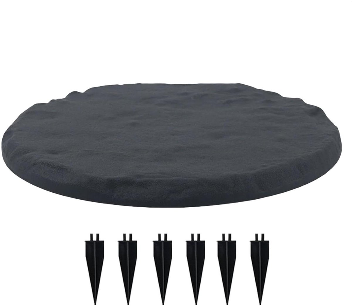 Stapstenen Tuin - Paddecoratie Sierstenen - Buitenpaden Aanleggen - Antislip Grondhaken - 39 cm Diameter - Grijs