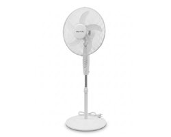 Novus Statiefventilator 16 Inch (40 cm) – Staande Ventilator – (Model 18254) – 3 Snelheden – In Hoogte Verstelbaar (Max. 120 cm) – 50W – Wit