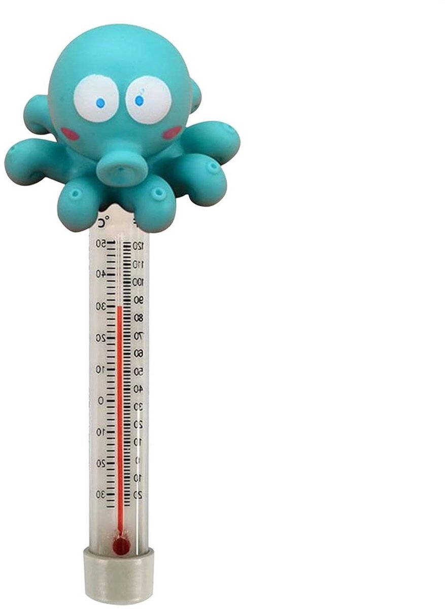 Zwembad Temperatuurmeter - Waterthermometer Drijvend - Watertemperatuur Meten - Dierlijk Ontwerp - 10 Centimeter - Octopus