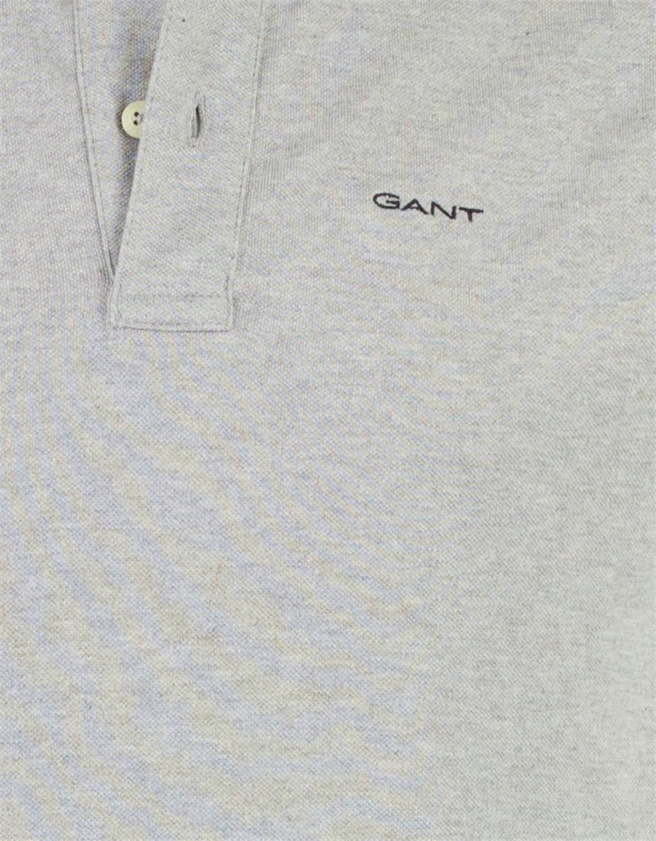 Gant poloshirt korte mouw grijs