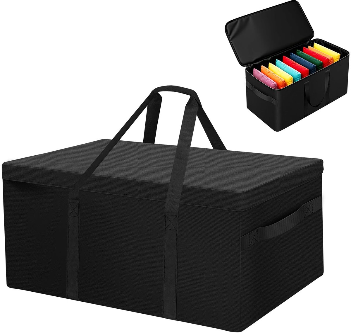 SnelShoppen - Opbergtas voor Tuinkussens - Waterdichte Ritssluiting - Robuuste 600D Oxford Kussen Organizer - Terrasmeubelkussen Opbergtas (175 x 75 x