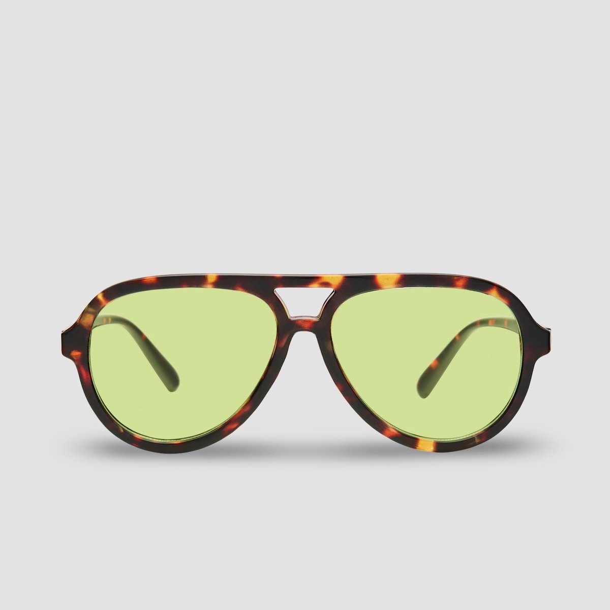 Montuurtjevoorjou - Milano Leopard - Zonnebril - Dames zonnebril - Groene Glazen - Piloten Zonnebril