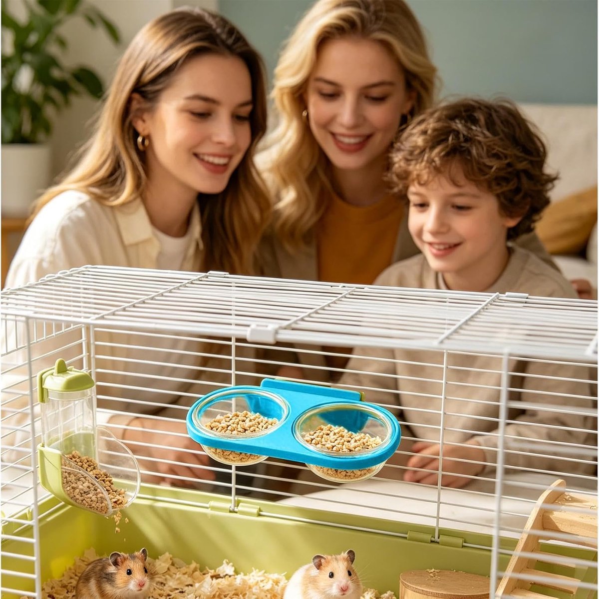 Reptielen Voerbak - Voederschaal - Terrarium Organisatie - Magnetisch Verstelbaar - 12 cm - Blauw