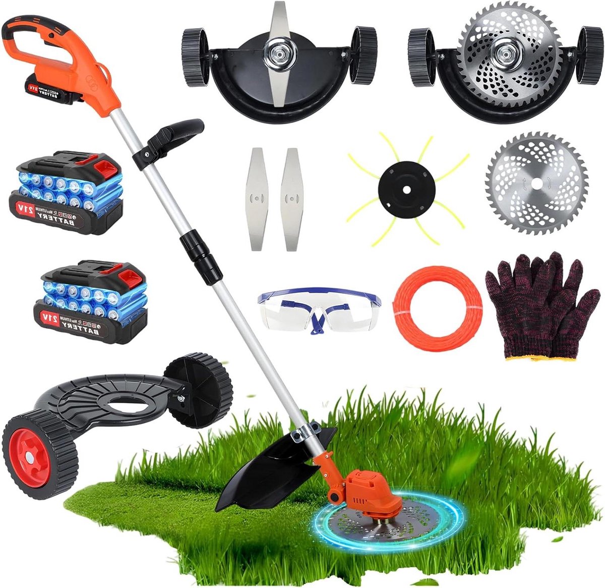 Draadloze Grastrimmer - Elektrische Trimmer - Tuinonderhoud - 3-in-1 Functionaliteit - 140 cm - Niet gespecificeerd