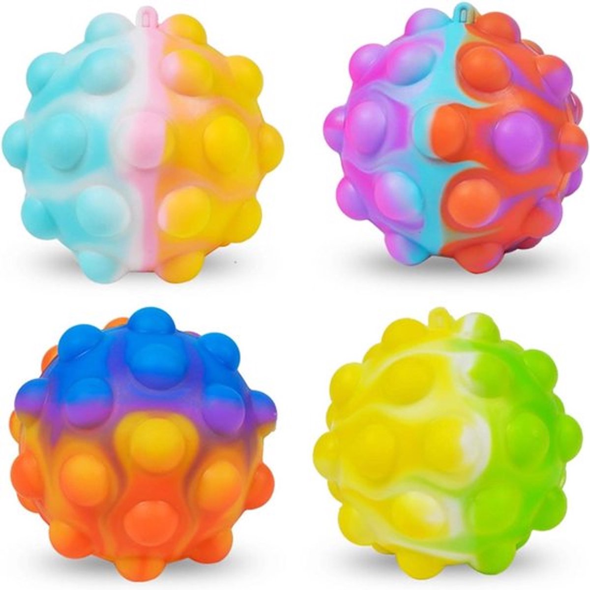 Anti-stress Wutball voor kinderen - Sensorisch knijpspeelgoed - Kinderen en volwassenen - 4 kleuren - Kalmerende stressbal - Kneden - Speelgoed met sensorische eigenschappen