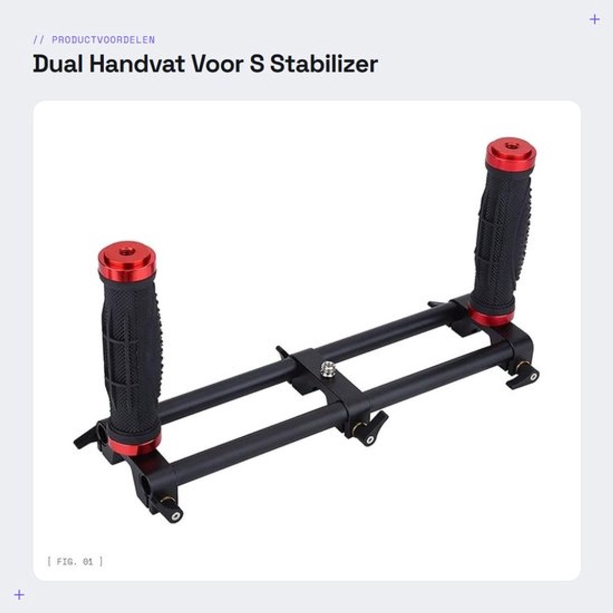 Handvat Dual Grip - Antislip Handgreep - Camera Stabilizer Accessoire - Lichtgewicht en Duurzaam - Quick Release Mount - Compatibel met Camera's - Camera Rig