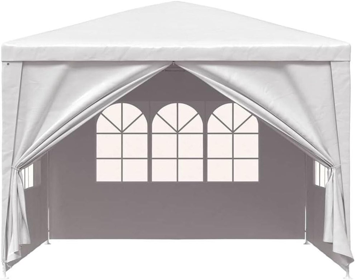 Partytent Tuinpaviljoen - Feesttent Paviljoen - Buitenfeesten Organiseren - Met Zijwanden Ramen - 3 x 3 meter - Grijs