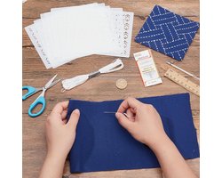 SnelShoppen - ORIGACH 5 Set DIY Sashiko Coaster Kit - Onderzetters Maken Kit voor Volwassenen met Japanse Traditionele Patronen, Engelse Instructie vo