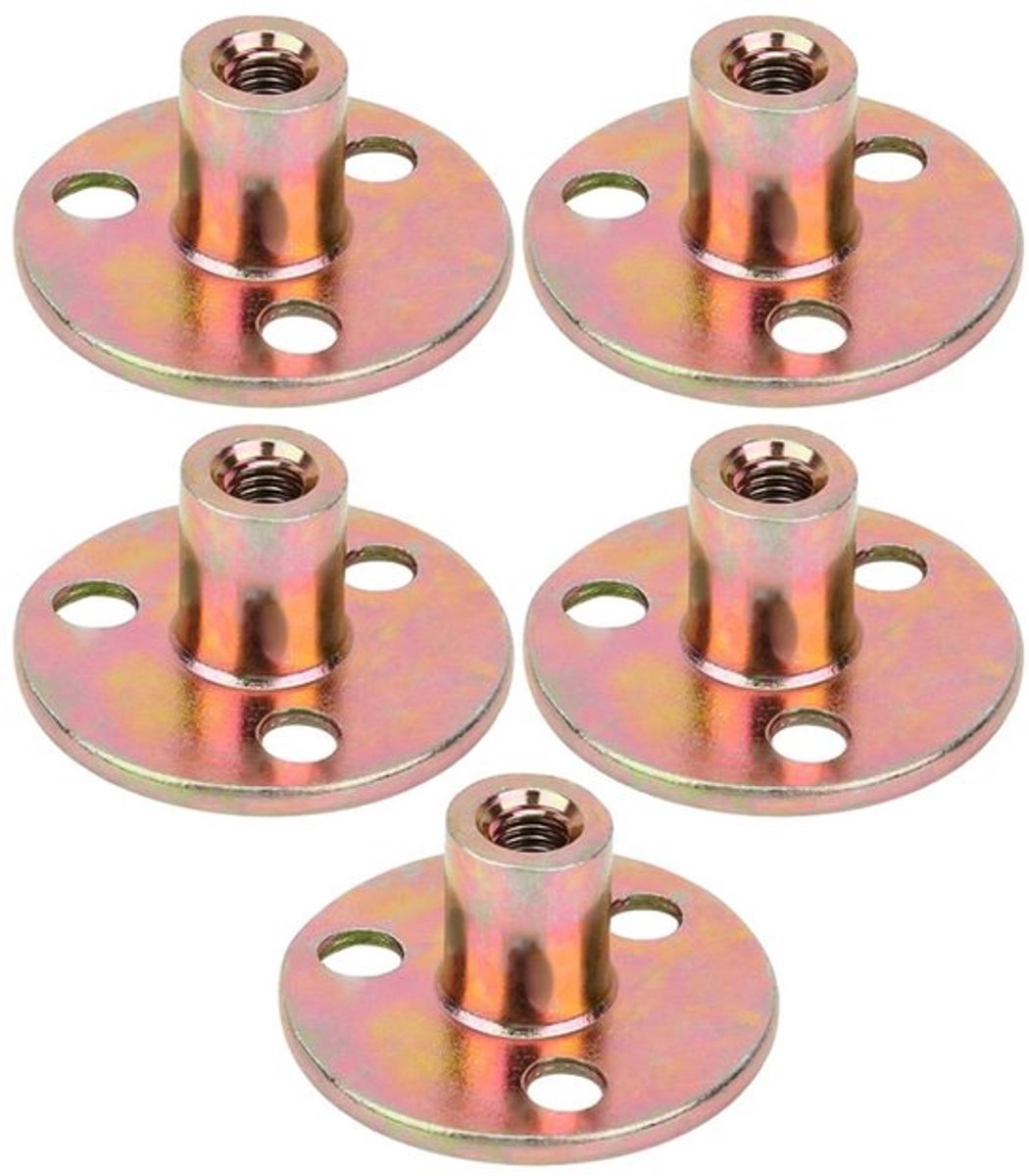 5-delige Flensmoer Set M6 M8 M10 voor Meubelbevestiging - Gegalvaniseerd Ijzer - Rivnut Schroefdraadinserts.