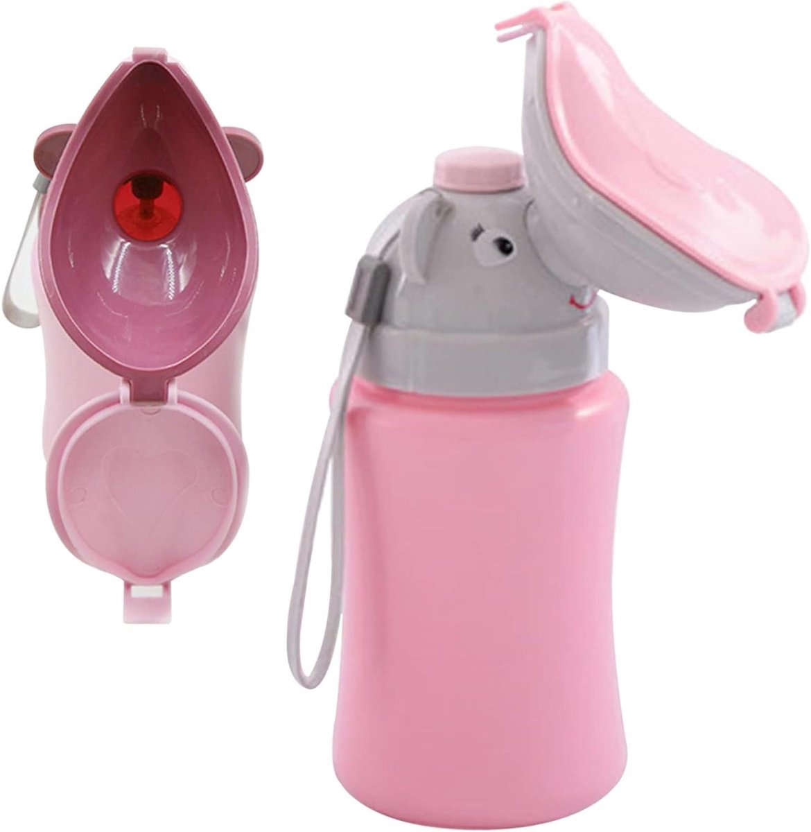 Reistoilet Potje - Draagbaar Kinderpotje - Onderweg Noodgevallen - Lekvrij Ontwerp - 500 ml - Roze
