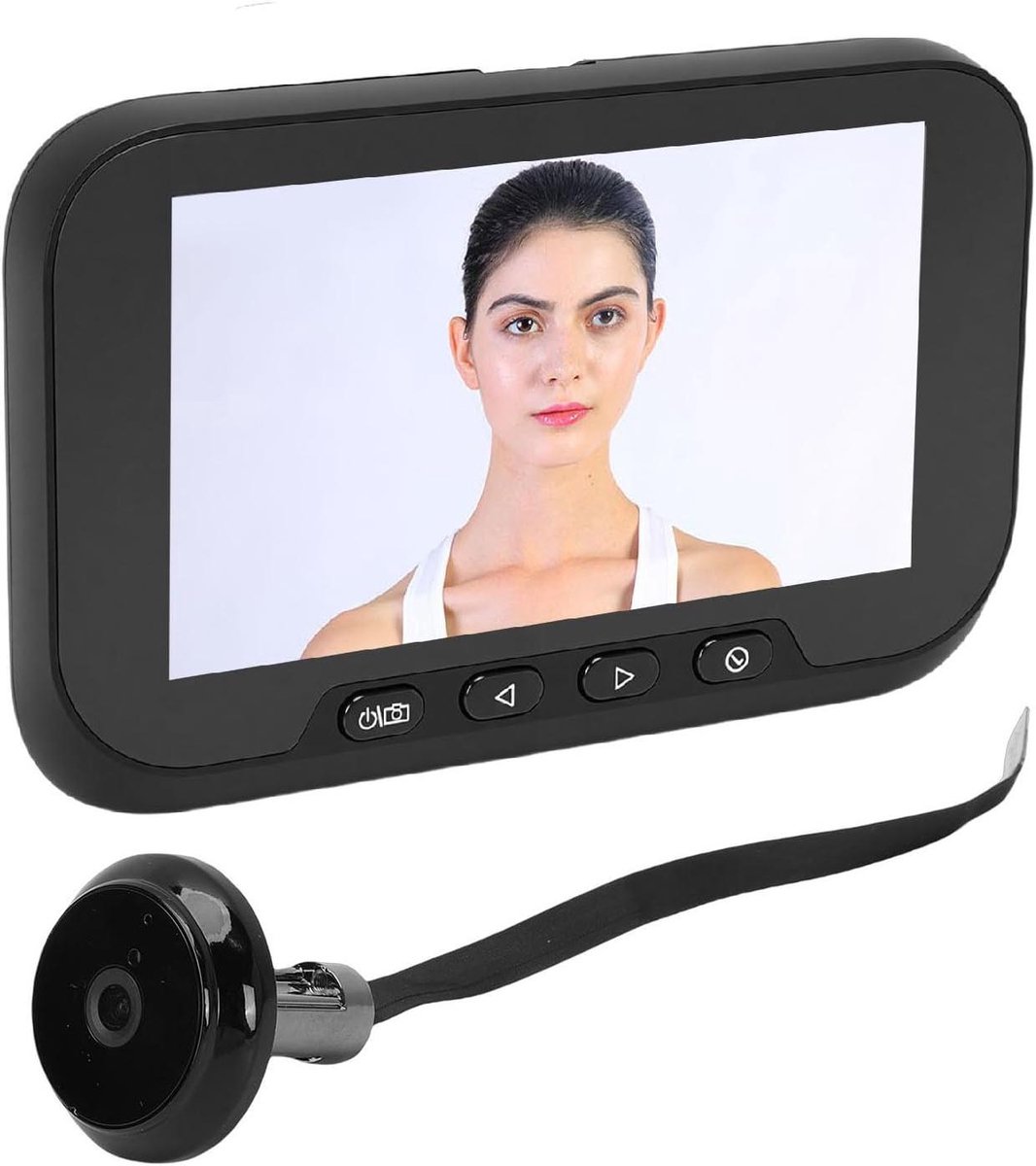 Digitale Deurcamera - Kijkgaatje Viewer - Huisbeveiliging - Bewegingsdetectie - 45 Inch Scherm - Zwart