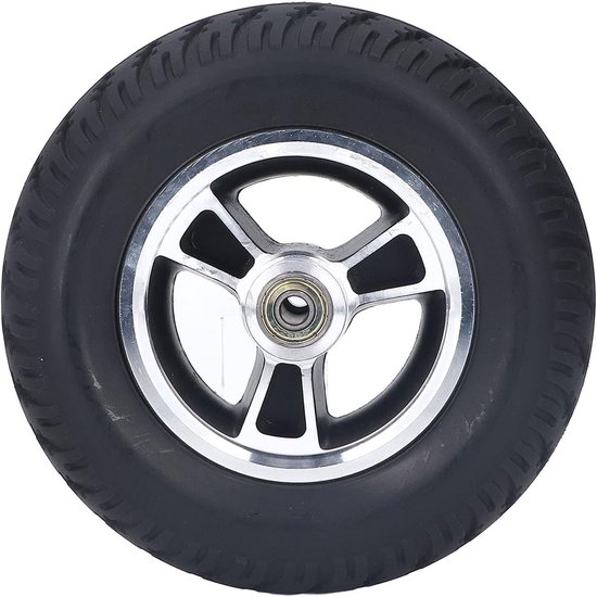 Rolstoelwiel PU Vervanging - Mobiliteitswiel Loopwiel - Dagelijks Gebruik - Antislip Loopband - 7 Inch - Zwart — afbeelding 4