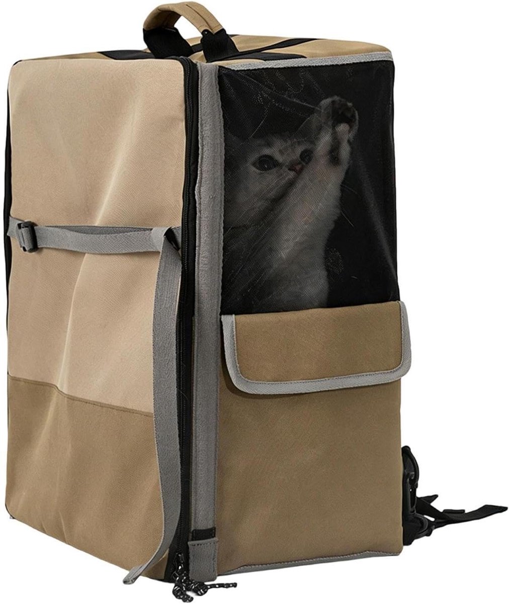 Hondenstoel voor auto - Verhoogde zitplek - Veilig reizen - Ademend mesh - 45 x 42 x 67 cm - Grijs