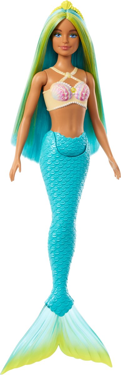 Bol.com Barbie A Touch of Magic - Turquoise zeemeermin staart - Barbiepop aanbieding